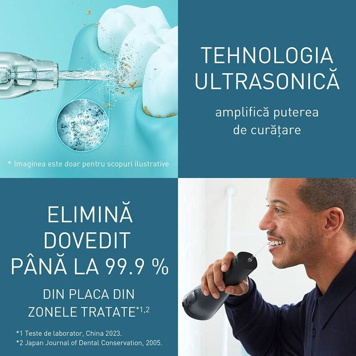 Irigator bucal PANASONIC EW-DJ86-K503, 5 viteze, 2 capete, 200ml, negru WALTI