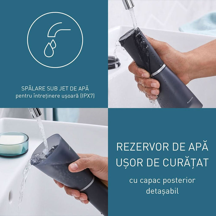 Irigator bucal PANASONIC EW-DJ86-K503, 5 viteze, 2 capete, 200ml, negru WALTI