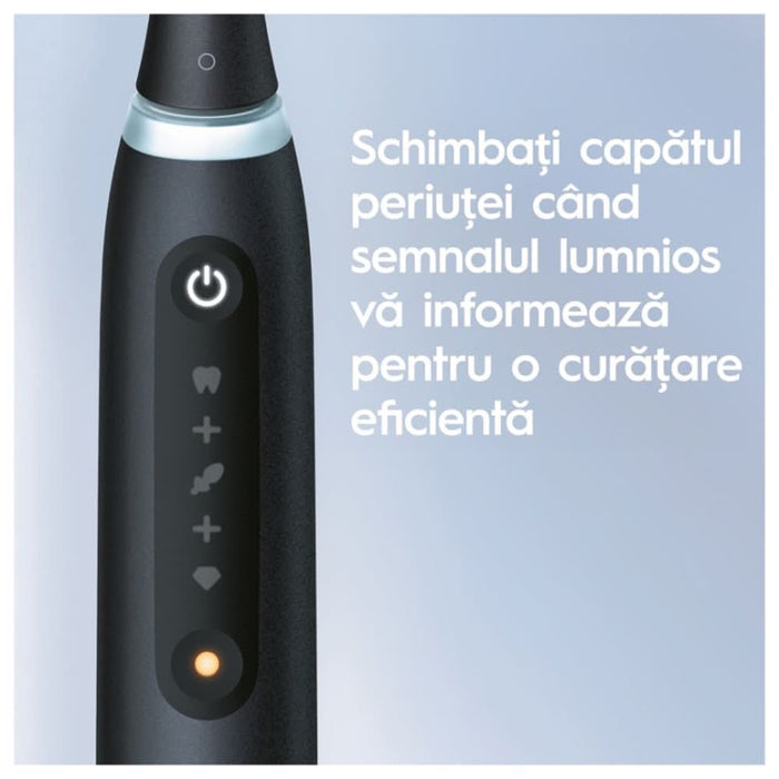 Periuta de dinti electrica ORAL-B iO5, Bluetooth, 40000 miscari/min, Curatare 3D, 5 programe, 1 capat, negru WALTI