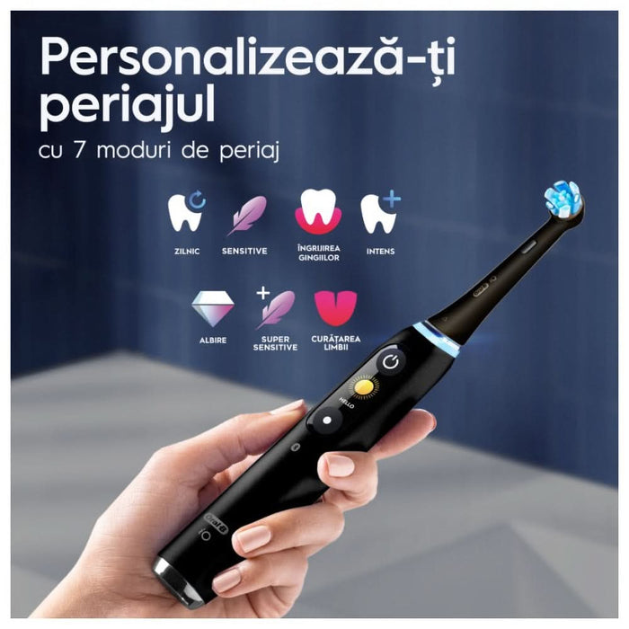 Periuta de dinti electrica ORAL-B iO9, Bluetooth, Curatare 3D, 7 programe, 1 capat, negru WALTI