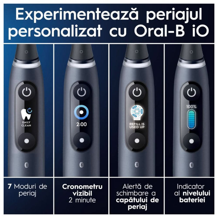 Periuta de dinti electrica ORAL-B iO9, Bluetooth, Curatare 3D, 7 programe, 1 capat, negru WALTI