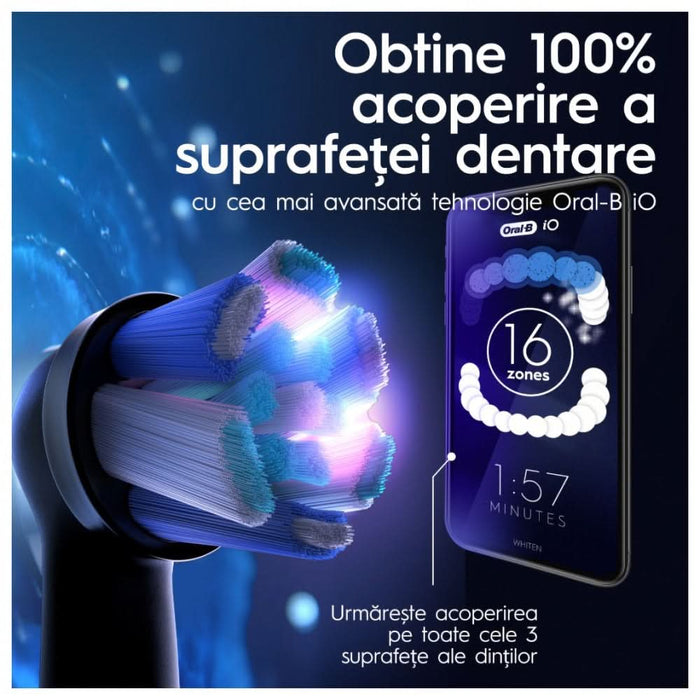 Periuta de dinti electrica ORAL-B iO9, Bluetooth, Curatare 3D, 7 programe, 1 capat, negru WALTI