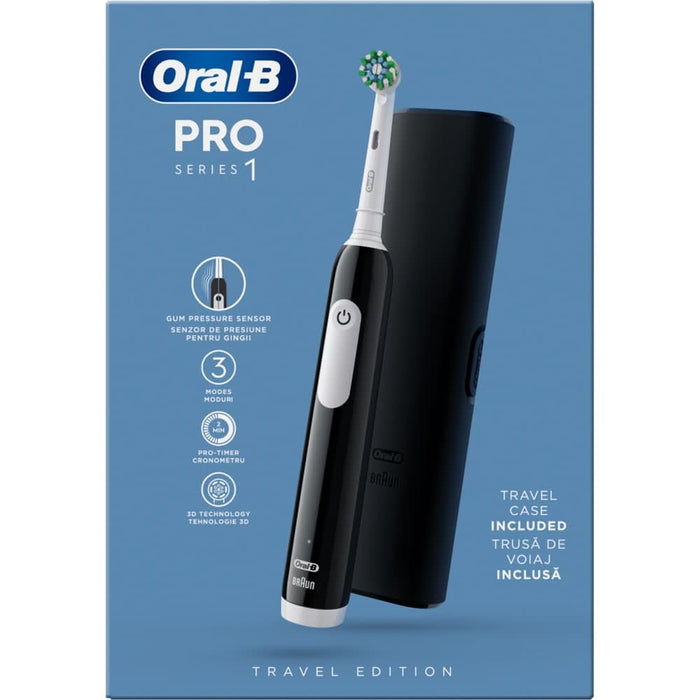 Periuta de dinti electrica ORAL-B Pro 1, 20000 pulsatii/min, Curatare 3D, Timer, 3 programe, 1 capat, negru WALTI