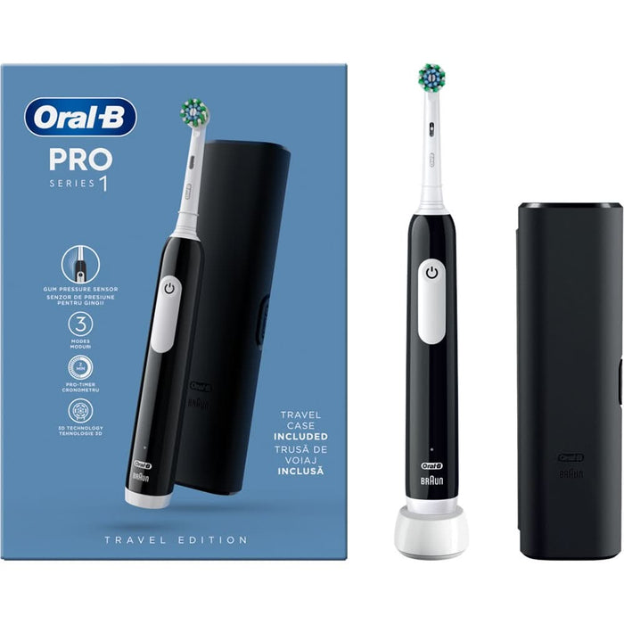 Periuta de dinti electrica ORAL-B Pro 1, 20000 pulsatii/min, Curatare 3D, Timer, 3 programe, 1 capat, negru WALTI