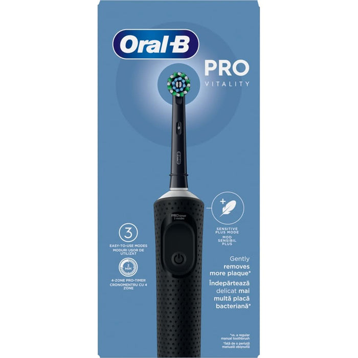 Periuta de dinti electrica ORAL-B  Vitality PRO, 7600 miscari/min, Curatare 2D, 3 programe, 1 capat, negru WALTI