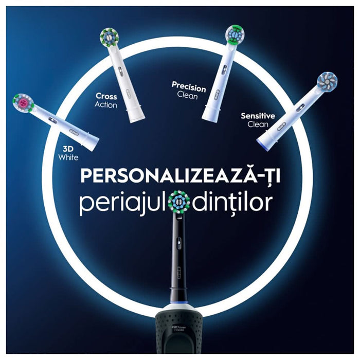 Periuta de dinti electrica ORAL-B  Vitality PRO, 7600 miscari/min, Curatare 2D, 3 programe, 1 capat, negru WALTI