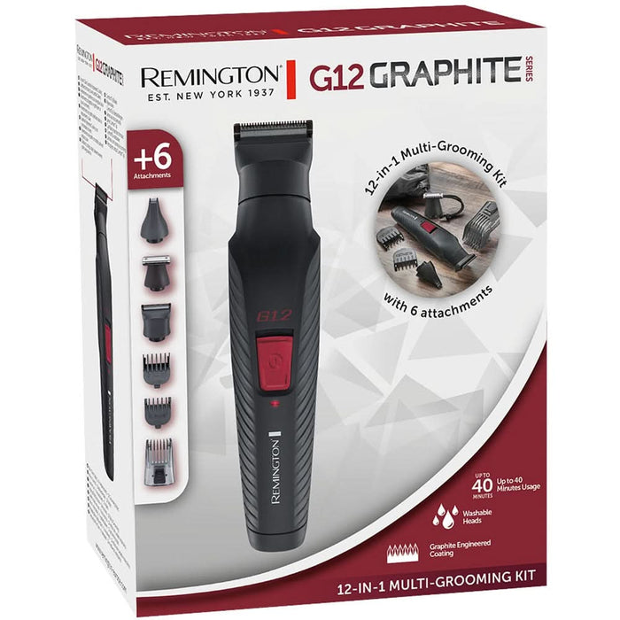 Aparat de tuns multifunctional 12 in1 REMINGTON  Graphite Series G12 PG2120, acumulator, autonomie 40 min, negru WALTI