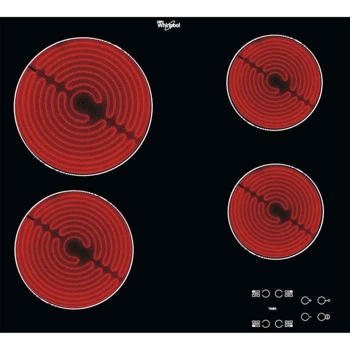 Plita incorporabila WHIRLPOOL AKT 8090/NE, Vitroceramica, 4 arzatoare, negru WALTI