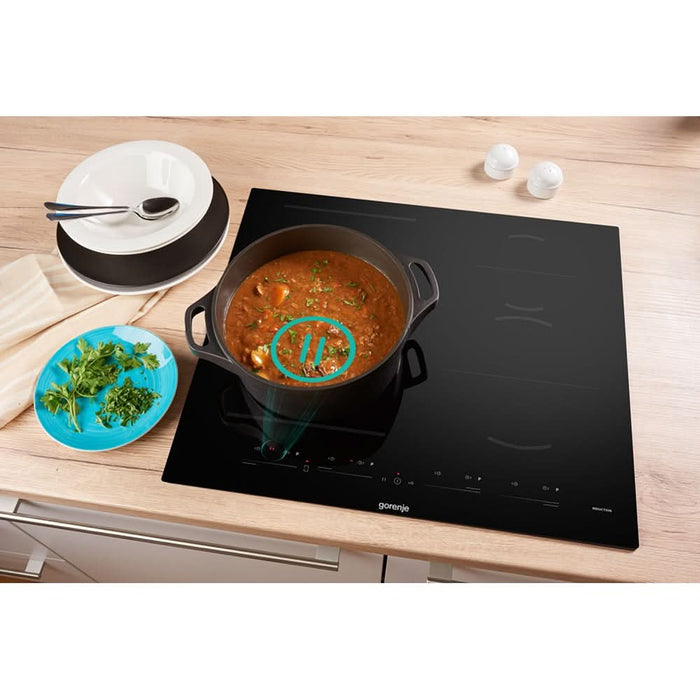 Plita incorporabila GORENJE GI6442BSCE, Inductie, 4 arzatoare, Touch Control, negru WALTI