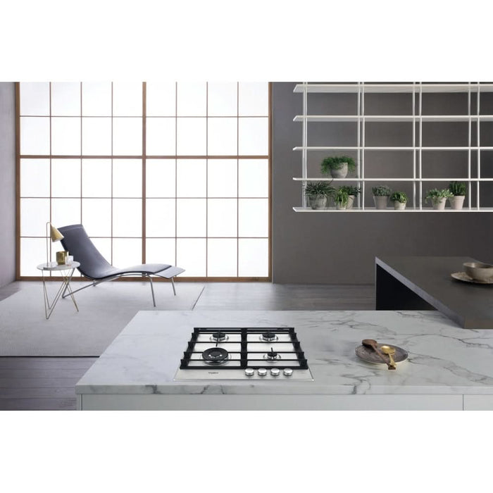 Plita incorporabila WHIRLPOOL GMWL 628/IXL EE, Gaz, 4 arzatoare, Wok, inox - WALTI WALTI