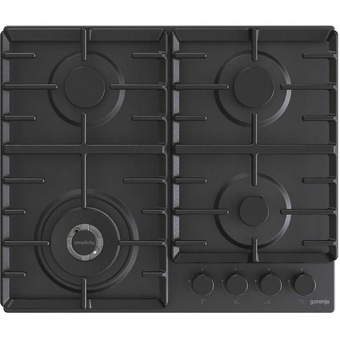 Plita incorporabila GORENJE GW642SYB, Gaz, 4 arzatoare, Wok, negru WALTI