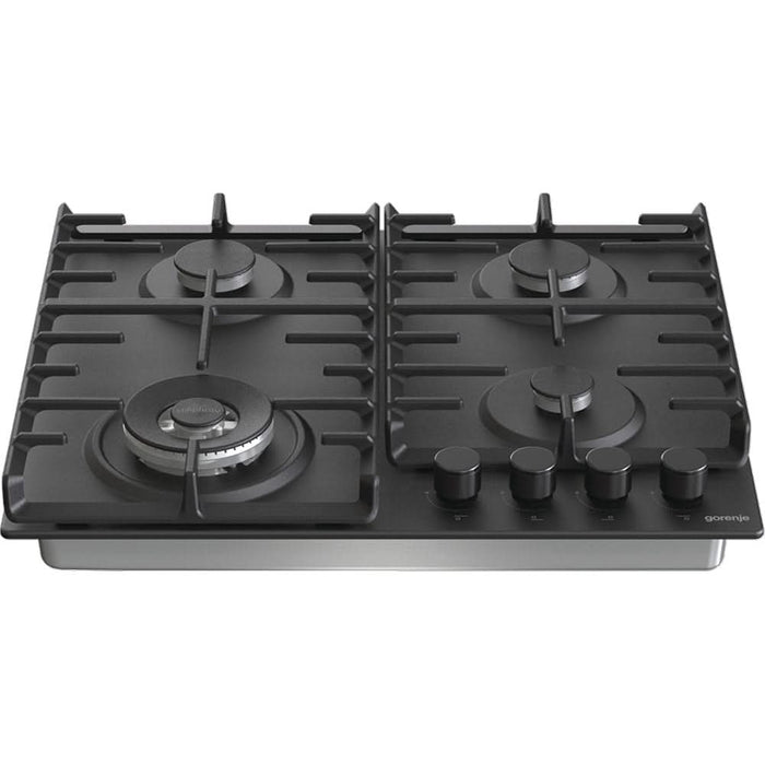 Plita incorporabila GORENJE GW642SYB, Gaz, 4 arzatoare, Wok, negru WALTI