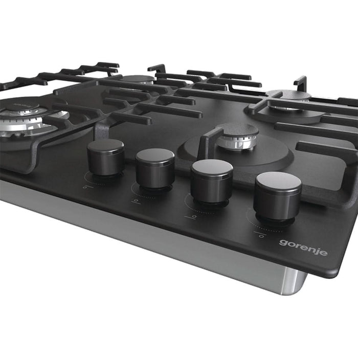 Plita incorporabila GORENJE GW642SYB, Gaz, 4 arzatoare, Wok, negru WALTI