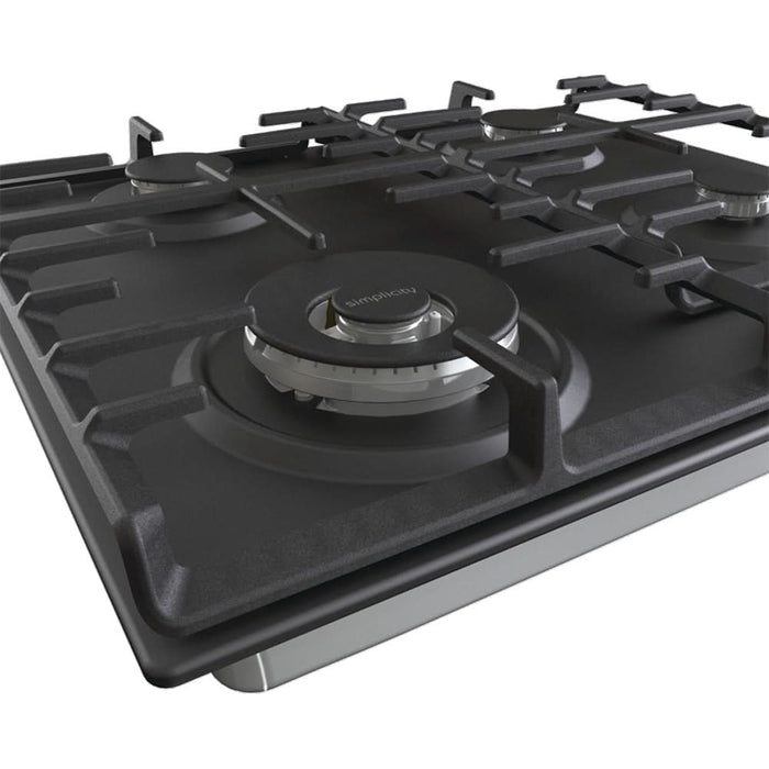 Plita incorporabila GORENJE GW642SYB, Gaz, 4 arzatoare, Wok, negru WALTI