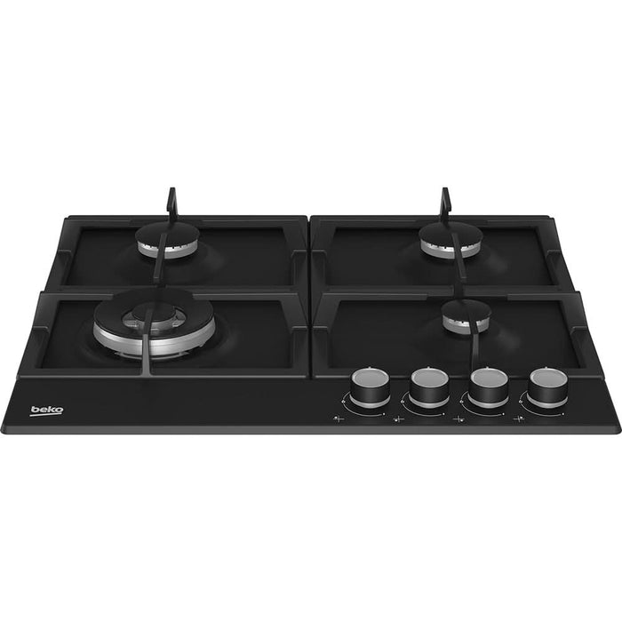 Plita incorporabila BEKO HIAW64225SB, Gaz, 4 arzatoare, Wok, negru WALTI