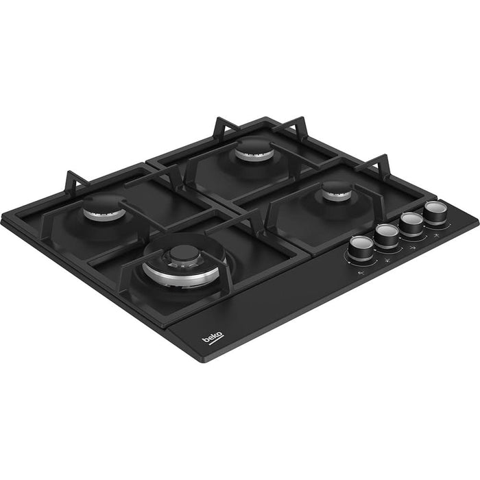 Plita incorporabila BEKO HIAW64225SB, Gaz, 4 arzatoare, Wok, negru WALTI