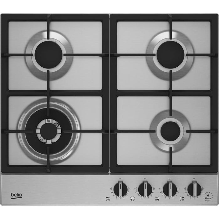 Plita incorporabila BEKO HIAW64325SX, Gaz, 4 arzatoare, Wok, inox WALTI