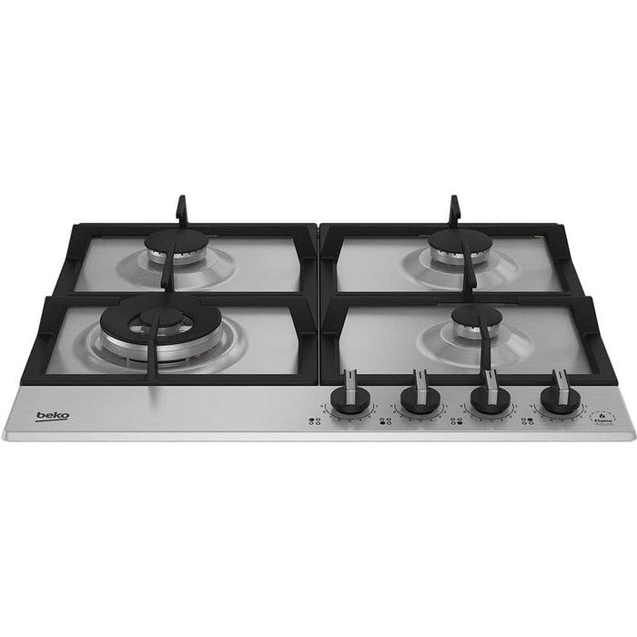Plita incorporabila BEKO HIAW64325SX, Gaz, 4 arzatoare, Wok, inox WALTI