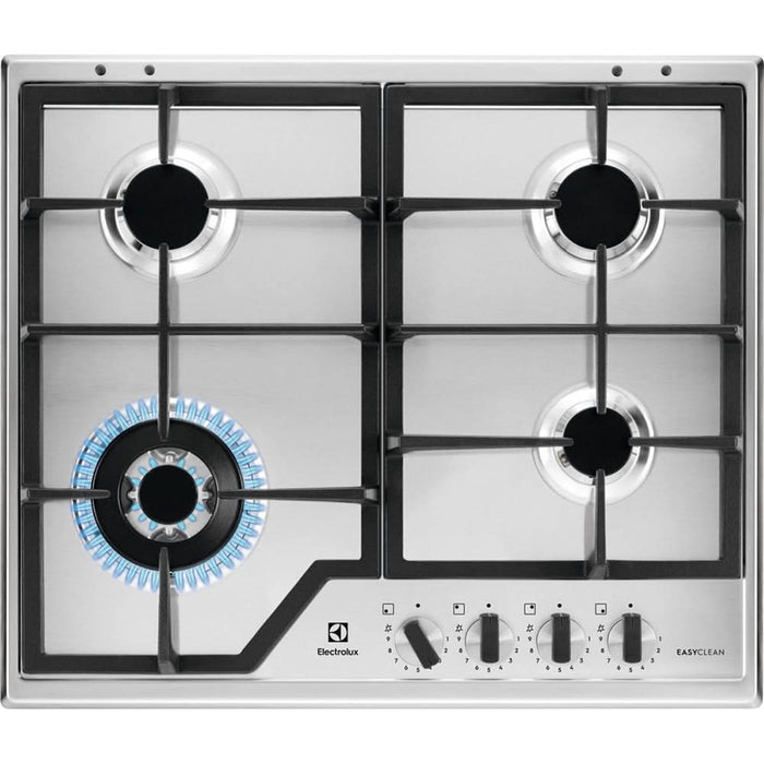 Plita incorporabila ELECTROLUX KGS64362XX, Gaz, 4 arzatoare, Wok, inox WALTI