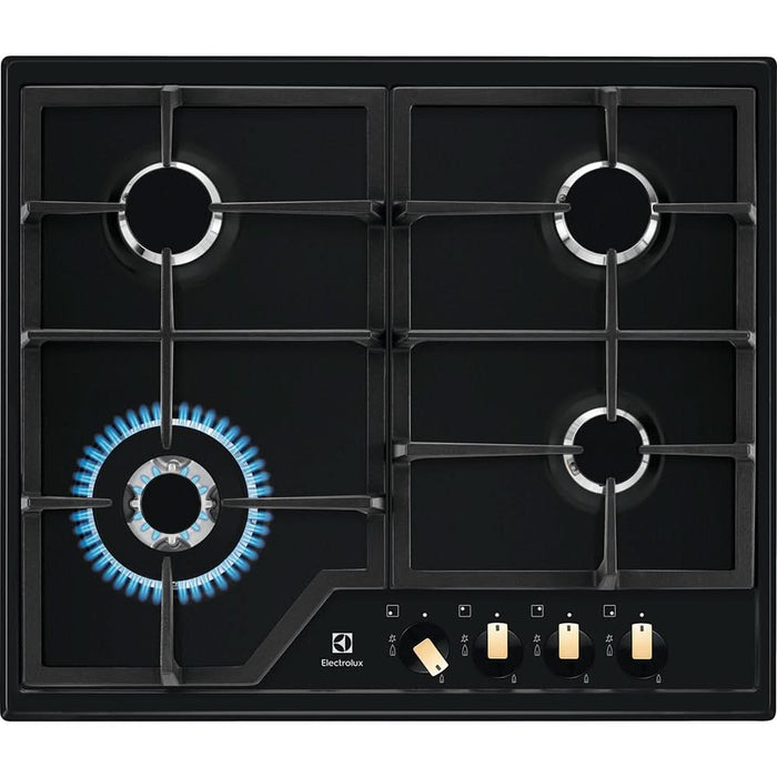 Plita incorporabila ELECTROLUX KGS6436RK, Gaz, 4 arzatoare, Wok, negru WALTI