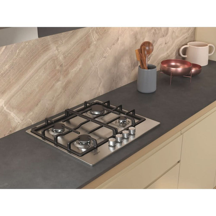 Plita incorporabila WHIRLPOOL TKRL 660 IX, Gaz, 4 arzatoare, inox WALTI
