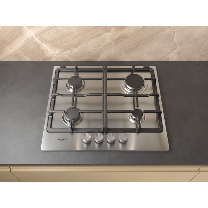 Plita incorporabila WHIRLPOOL TKRL 660 IX, Gaz, 4 arzatoare, inox WALTI