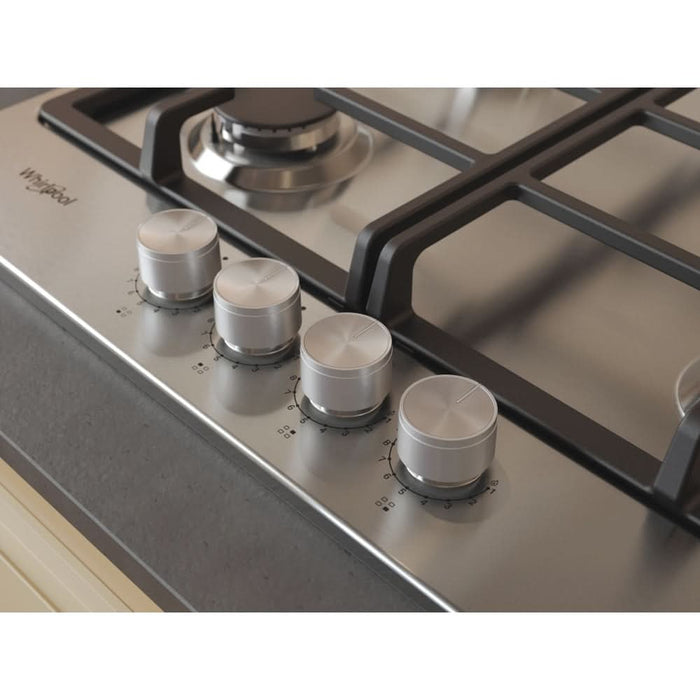 Plita incorporabila WHIRLPOOL TKRL 660 IX, Gaz, 4 arzatoare, inox WALTI