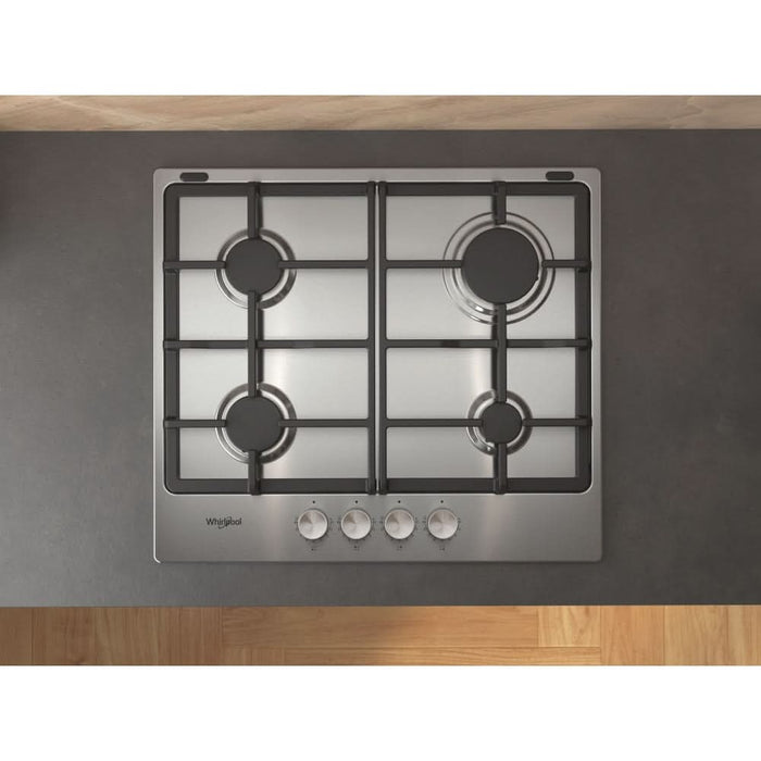 Plita incorporabila WHIRLPOOL TKRL 660 IX, Gaz, 4 arzatoare, inox WALTI