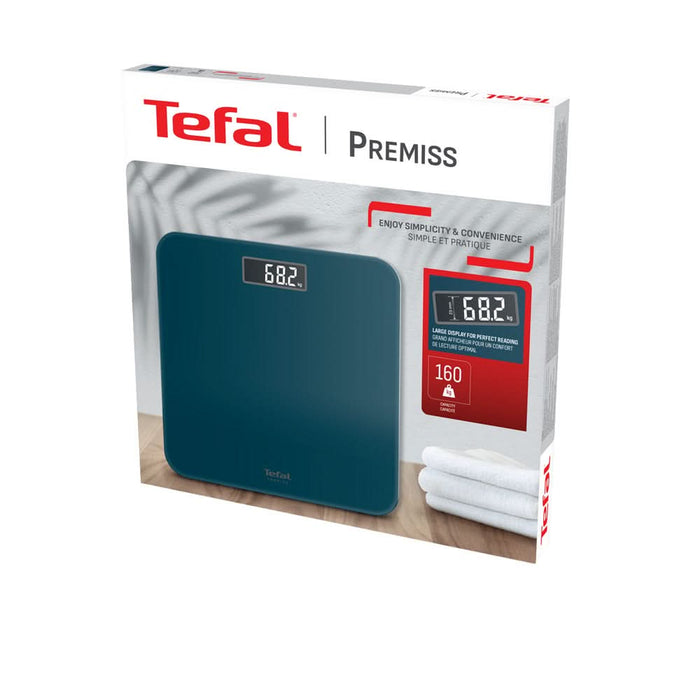 Cantar corporal TEFAL Premiss PP1806V0, 160Kg, sticla, albastru WALTI