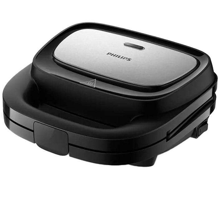 Sandwich maker PHILIPS Seria 3000 HD2350/80, 750W, 3 placi detasabile, negru-argintiu WALTI