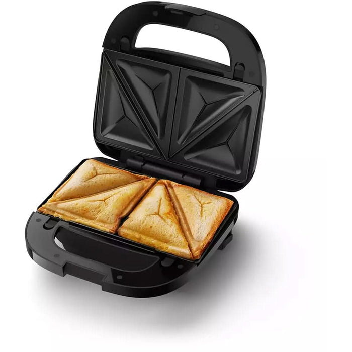 Sandwich maker PHILIPS Seria 3000 HD2350/80, 750W, 3 placi detasabile, negru-argintiu WALTI