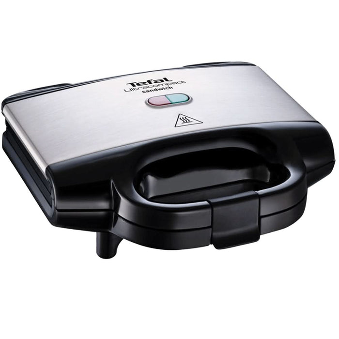 Sandwich maker TEFAL Ultracompact SM155212, 700W, maner izolat termic, negru-argintiu WALTI