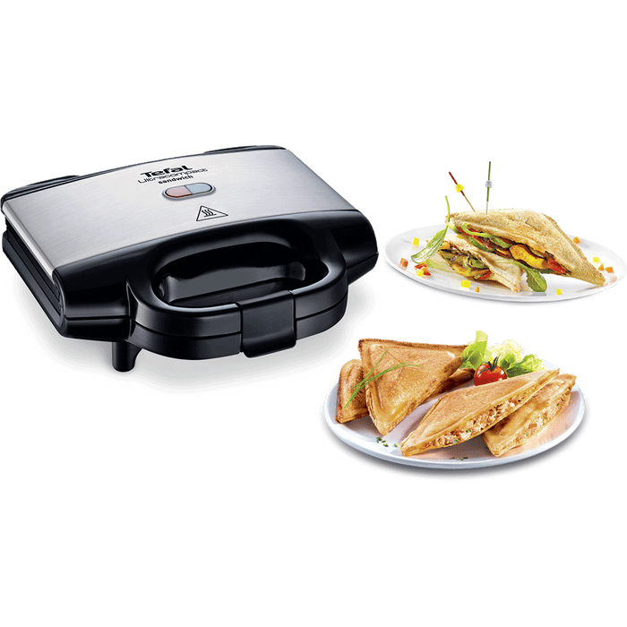 Sandwich maker TEFAL Ultracompact SM155212, 700W, maner izolat termic, negru-argintiu WALTI
