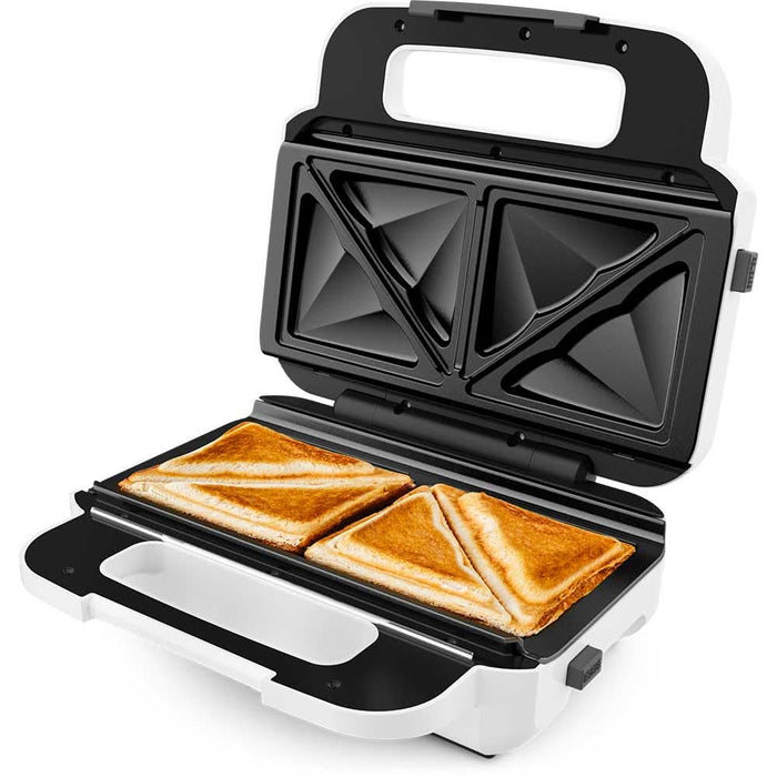 Sandwich maker TEFAL Snack XL SW701110, 850W, 2 placi detasabile, alb-gri inchis WALTI