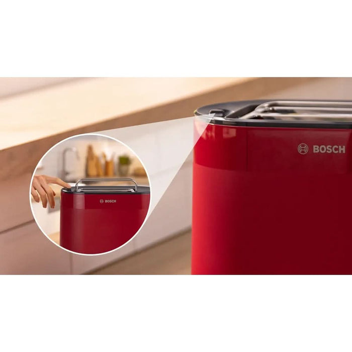 Prajitor de paine BOSCH MyMoment TAT2M124, 2 felii, 950W, rosu-gri inchis WALTI