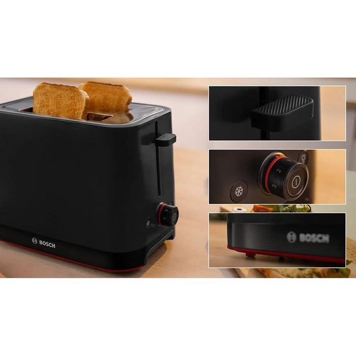Prajitor de paine BOSCH MyMoment TAT3M123, 2 felii, 950W, negru WALTI