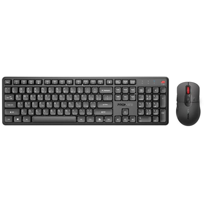 Kit tastatura si mouse Wireless PROMATE ProCombo-15, USB, negru WALTI