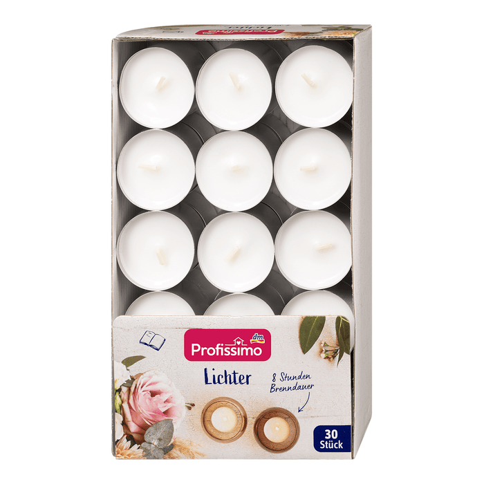 Profissimo Lumânări pastilă, timp de ardere 8H, 30 buc WALTI