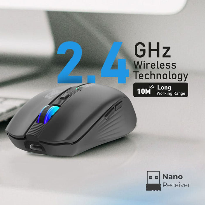 Mouse Wireless PROMATE Kitt, 1600 dpi, negru WALTI