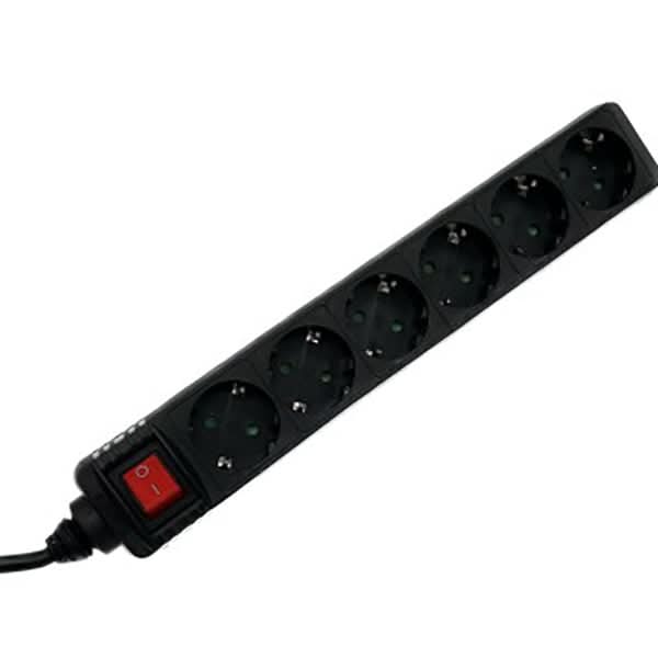 Prelungitor cu protectie HAMA R9223810, 6 prize, 1.4m, negru - WALTI WALTI