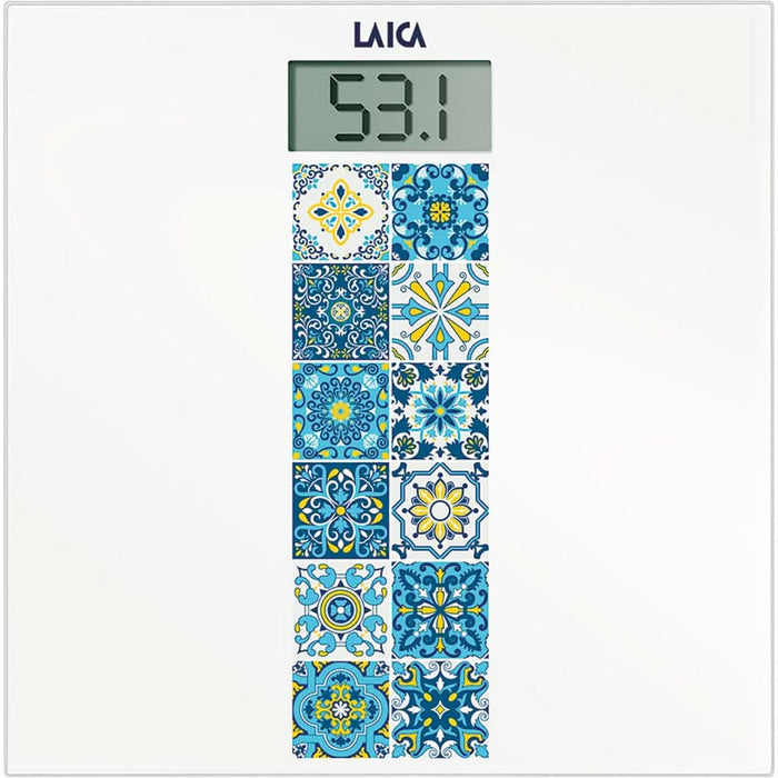 Cantar corporal LAICA PS1082B, 180Kg, electronic, sticla, alb WALTI