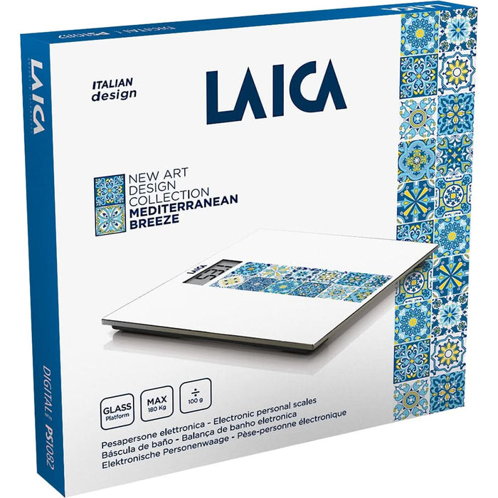 Cantar corporal LAICA PS1082B, 180Kg, electronic, sticla, alb WALTI