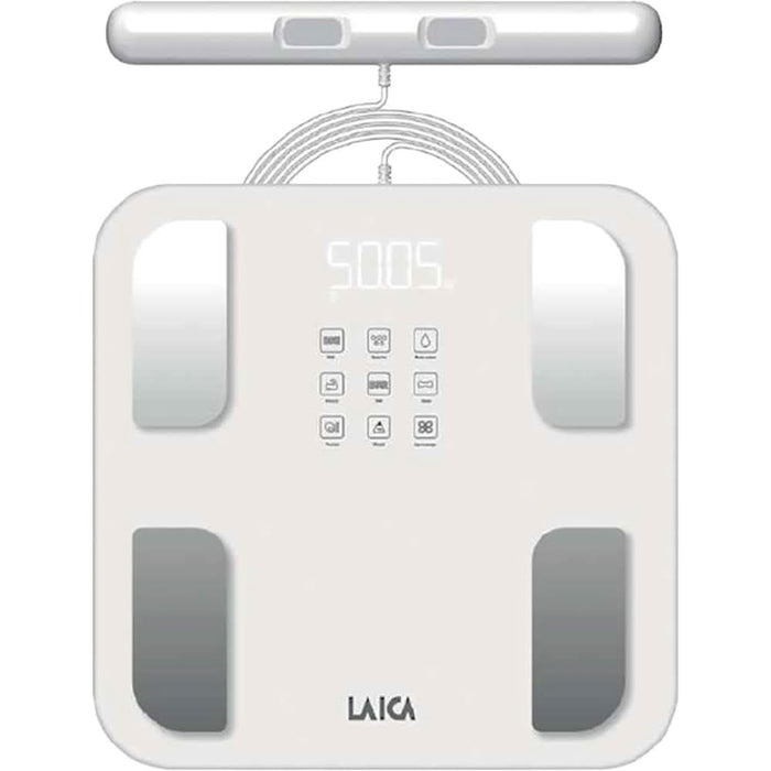 Cantar corporal LAICA PS7126W, 180kg, electronic, sticla, alb WALTI