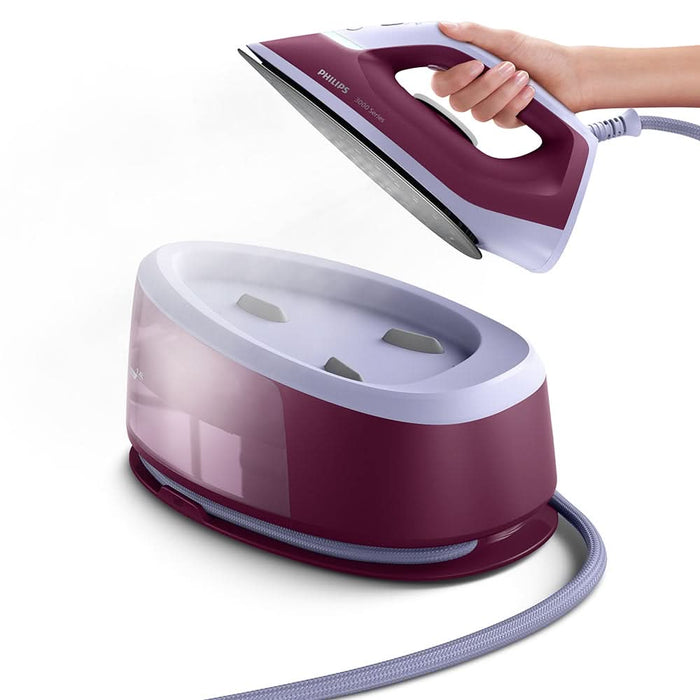 Statie de calcat PHILIPS Seria 3000 PSG3001/30, 2400W, 350g/min, 1.6l, talpa ceramica, visiniu-lila WALTI