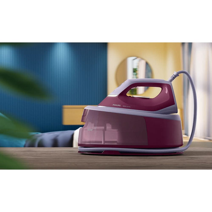 Statie de calcat PHILIPS Seria 3000 PSG3001/30, 2400W, 350g/min, 1.6l, talpa ceramica, visiniu-lila WALTI