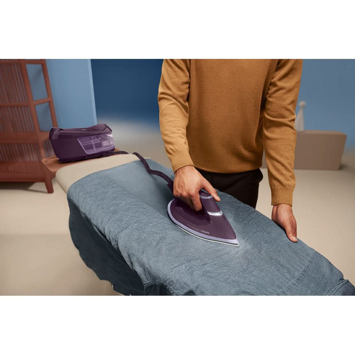 Statie de calcat PHILIPS PerfectCare Seria 6000 PSG6023/30, 2400W, 500g/min, 1.8l, talpa SteamGlide Plus, mov WALTI