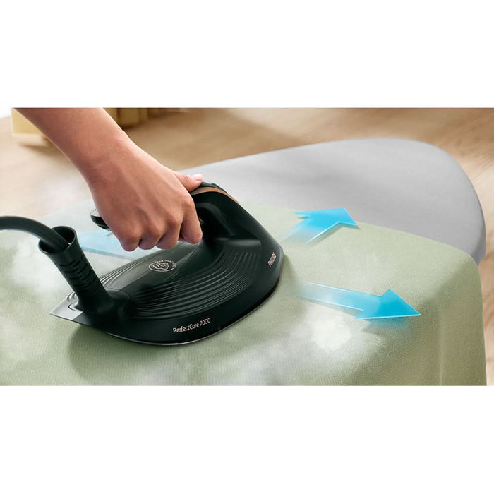 Statie de calcat PHILIPS PerfectCare Seria 7000 PSG7300/70, 3120W, 650g/min, 1.5l, talpa SteamGlide Elite, verde inchis-roz WALTI