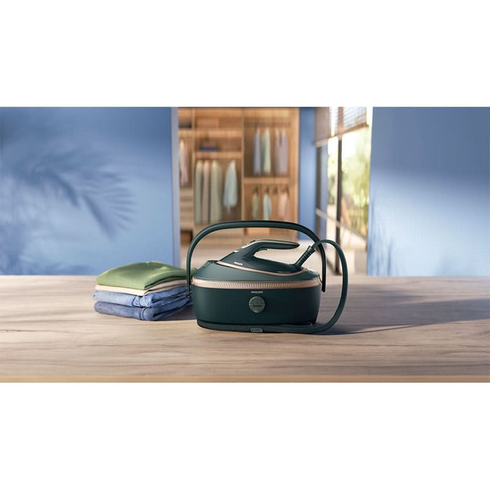 Statie de calcat PHILIPS  PerfectCare seria 8000 PSG8200/70, 3120W, 750g/min, 1.4l, talpa SteamGlide Elite, verde WALTI