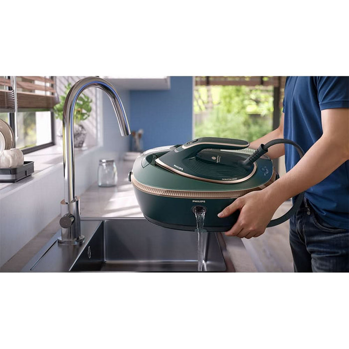 Statie de calcat PHILIPS  PerfectCare seria 8000 PSG8200/70, 3120W, 750g/min, 1.4l, talpa SteamGlide Elite, verde WALTI