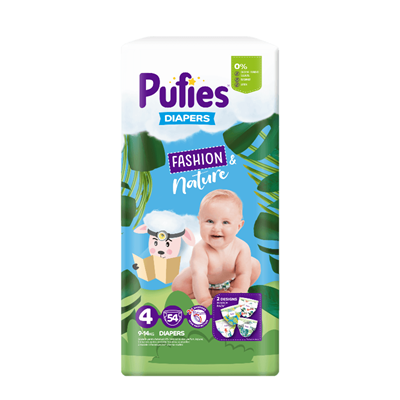 PUFIES Fashion & Nature Scutece Nr. 4 pentru 9 - 14 Kg - WALTI WALTI